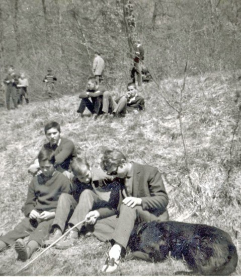 N05 1966 Tamié chef Jean Pierre avec notre fidèle compagnon Balou